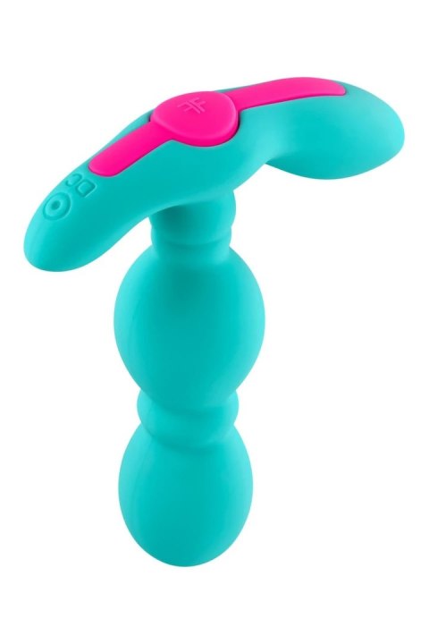 FEMMEFUNN FUNN PLUG TURQUOISE - silikonowy wibrujący korek, 20 trybow