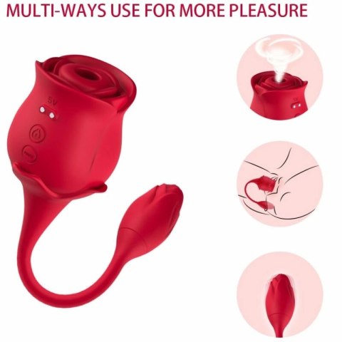ARMONY model 6972377362002 - stymulator ssąco-wibrujący 10 trybow czerwony