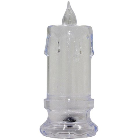 ŚWIECA DEKORACYJNA 5x11CM ZDOBIONA LED