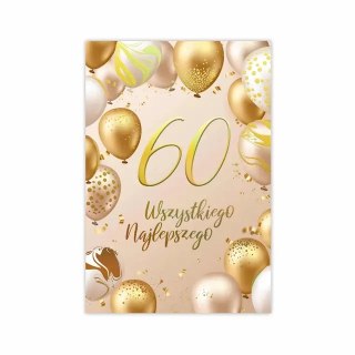 B6 kartka na 60 Urodziny - 22