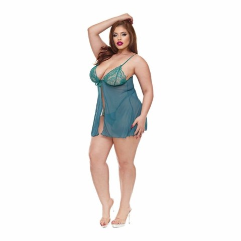 Baci Lingerie Angel's Kiss Babydoll & Panty Set zielony QS koronka