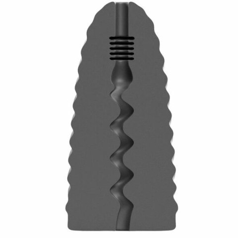 All Black Loop Model - Anatomiczna Maszyna Intymna Spiralna 17 cm