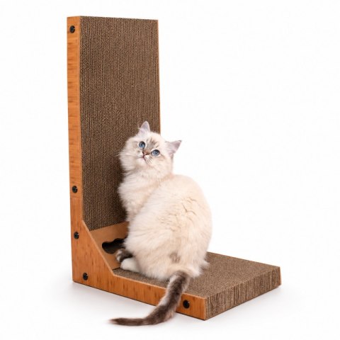 Drapak dla kota tekturowy z zabawką piłką XL 40x26x60cm KOT11