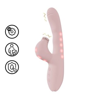 VIVE Andria - wielofunkcyjny stymulator z LED, rożowy, 10 trybow