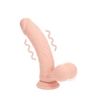 Shots Dual Density Curved Liquid Silicone z kulkami 15 cm beżowy
