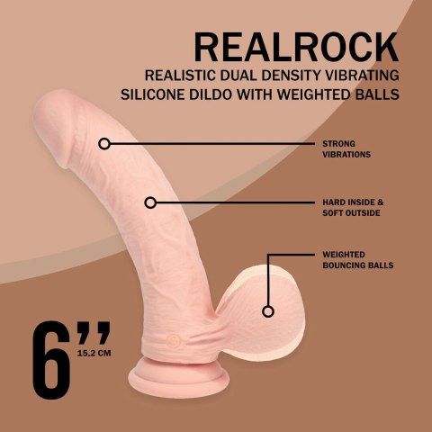 Shots Dual Density Curved Liquid Silicone z kulkami 15 cm beżowy