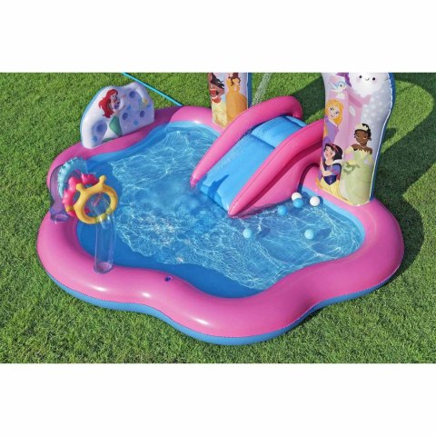 Dmuchany plac zabaw dla dzieci do ogrodu zjeżdżalnia Pricess Disney 221 x 193 x140 cm Bestway 53175