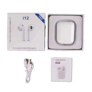 Słuchawki Bezprzewodowe TWS i12 Bluetooth 5.0 Białe 200526-57