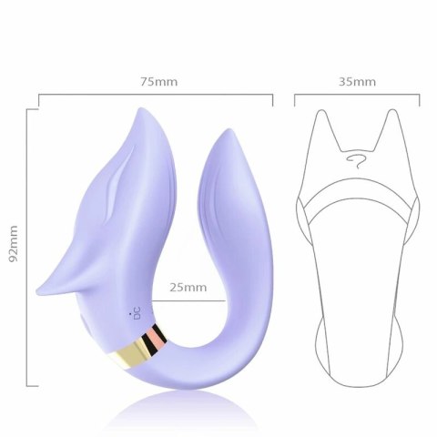 ARMONY FOX Wibrator dla par pilot bezprzewodowy fioletowy 92x75x35mm
