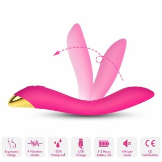 ARMONY Flamingo wielopozycyjny wibrator fuksja silikonowy 222mm