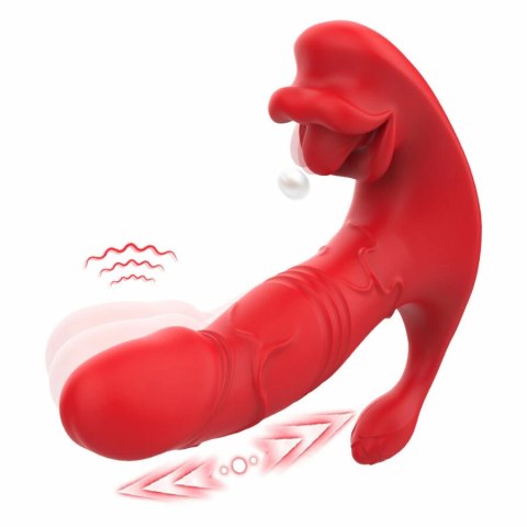 ARMONY Panty C Analny Wibrator i Stymulator Punktu G Pilot Czerwony