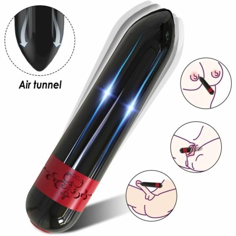 ARMONY Rocket Bullet Czarny - Wibrujący mini masażer wodoodporny USB