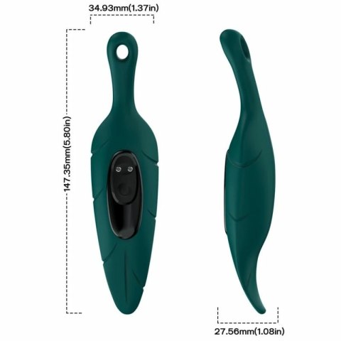 ARMONY Stymulator i Wibrator Liść Zielony 9 Trybow USB 147mm