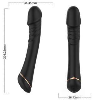ARMONY Wibrator silikonowy czarny 9 trybow wodoodporny 210mm