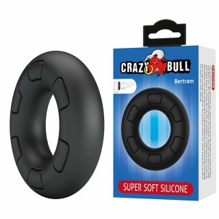 CRAZY BULL Bertram silikonowy pierścień intymny czarny super miękki