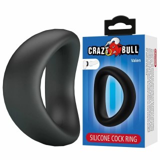 CRAZY BULL Valen ergonomiczny silikonowy pierścień czarny premium