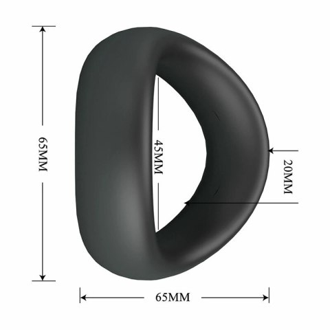 CRAZY BULL Valen ergonomiczny silikonowy pierścień czarny premium