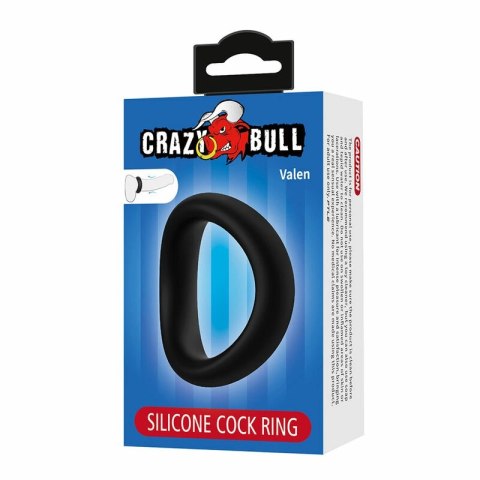CRAZY BULL Valen ergonomiczny silikonowy pierścień czarny premium