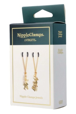 VIRGITE Nipple Clamps with Butterflies - Regulowane klamry z zawieszkami