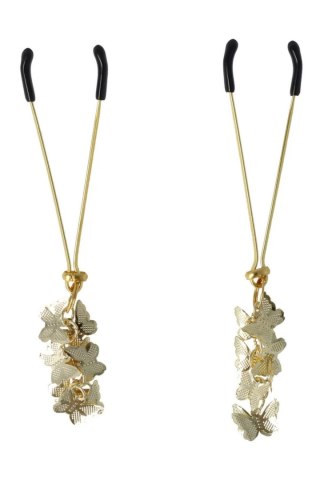 VIRGITE Nipple Clamps with Butterflies - Regulowane klamry z zawieszkami