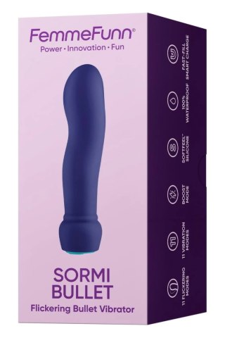 FemmeFunn Sormi Bullet Dark Purple - kompaktowy model z 11 trybami pracy