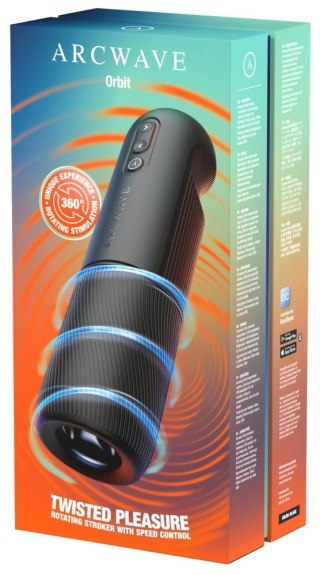 Arcwave Orbit - maszyna intymna z rotacją 360°, CleanTech, 22 cm
