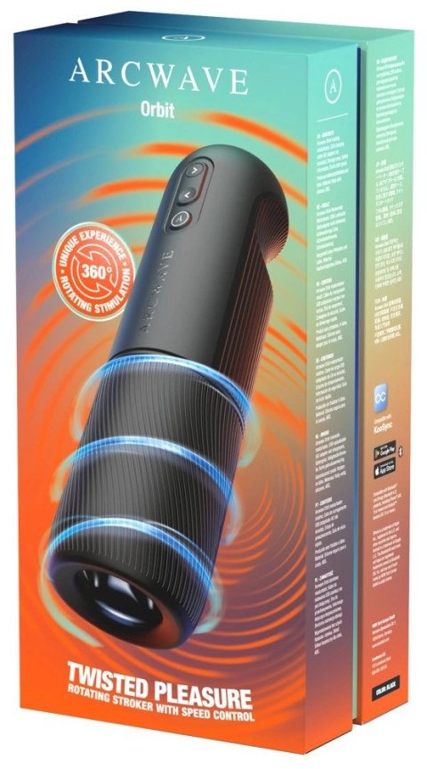 Arcwave Orbit - maszyna intymna z rotacją 360°, CleanTech, 22 cm