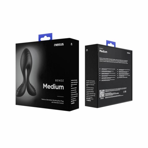 Nexus Bendz Medium - Wibrująca zatyczka analna, elastyczna, pilot, USB