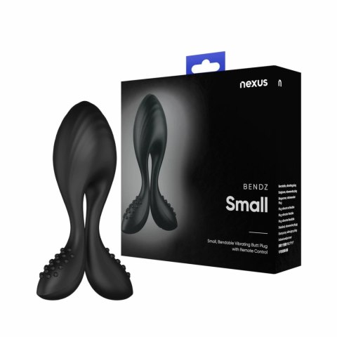 Nexus Bendz Small - Wibrująca zatyczka analna z regulacją kształtu, czarna, wodoodporna