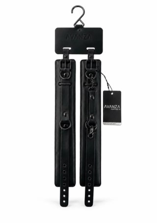 AVANZA VANTAGE 8 Precision Ankle Cuffs czarne skorzane kajdanki na kostki