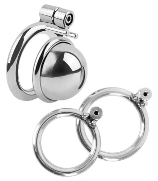 Fetish Collection Mini Cock Cage metalowy system zabezpieczający 4,3 cm