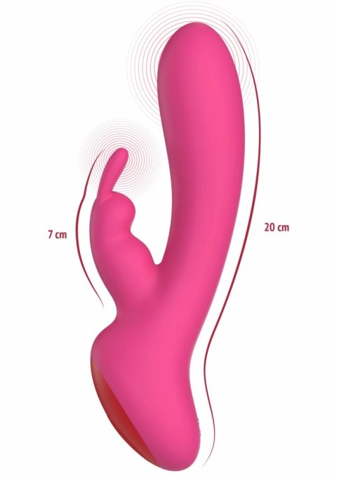 Rebel Rabbit Vibrator silikonowy, wodoodporny, 10 trybow, USB, fioletowy