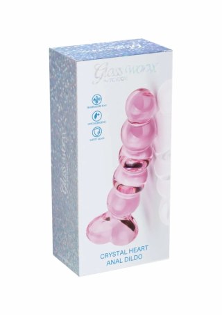 TOYJOY Crystal Heart Anal Dong szklany model z uchwytem serce 8713221845351