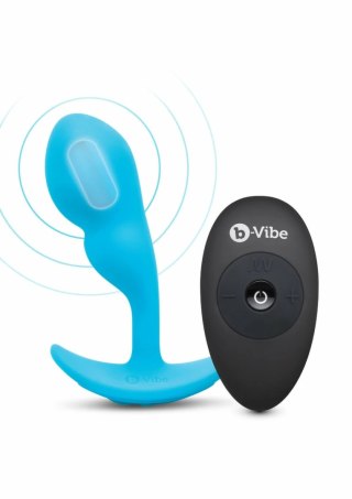 B-Vibe P-Spot SnugPlug Small silikonowy z pilotem, wibrujący, czarny