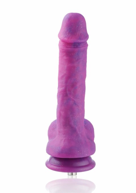 Hismith KlicLok Dildo 19 cm fioletowy silikonowy z systemem KlicLok