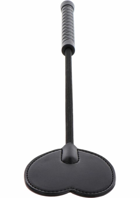 Crop Whip Heart bat PU skora końcowka serce 45 cm czarny