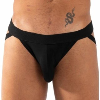 BURN 011 Jockstrap podwojny czarny M - stylowy pas biodrowy