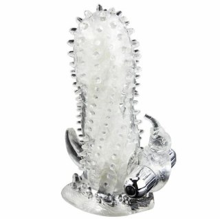BAILE BRAVE MAN Krolik - nakładka wydłużająca z wibracją 18 cm
