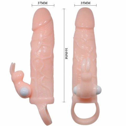 BAILE BRAVE MAN osłona intymna z kroliczkiem i podwojnym silnikiem 16,5 cm