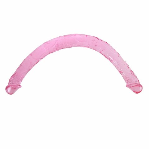 BAILE Double Dong 44,5 cm - elastyczny model dwustronny, rożowy
