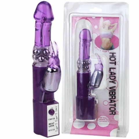 BAILE Hot Lady II Rotator Perłowy Krolik - podwojna stymulacja, 24 cm