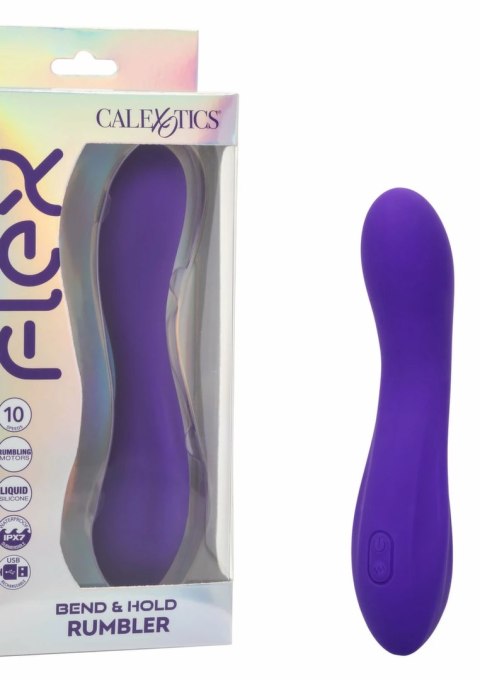 CalExotics Bend & Hold Flex Bend & Hold Triple Rumbler - wibrujący masażer 3-silnikowy, silikonowy, fioletowy