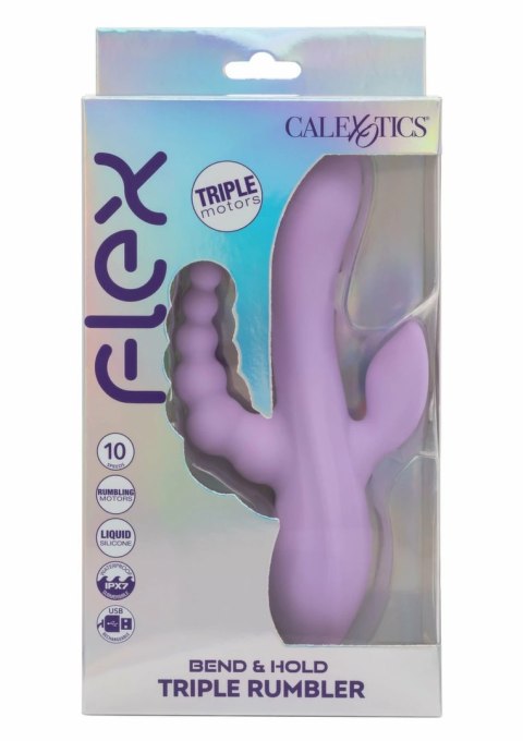 CalExotics Bend & Hold Triple Rumbler elastyczny masażer silikonowy IPX7 USB