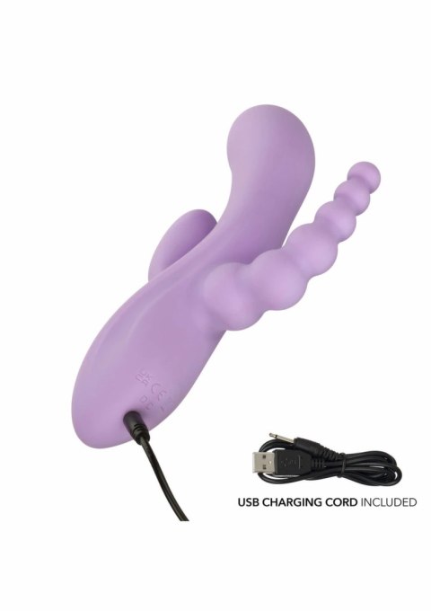 CalExotics Bend & Hold Triple Rumbler elastyczny masażer silikonowy IPX7 USB