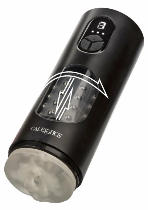 CalExotics Bionic Beaded Power Stroker - maszyna intymna z ruchomymi koralikami, USB-C