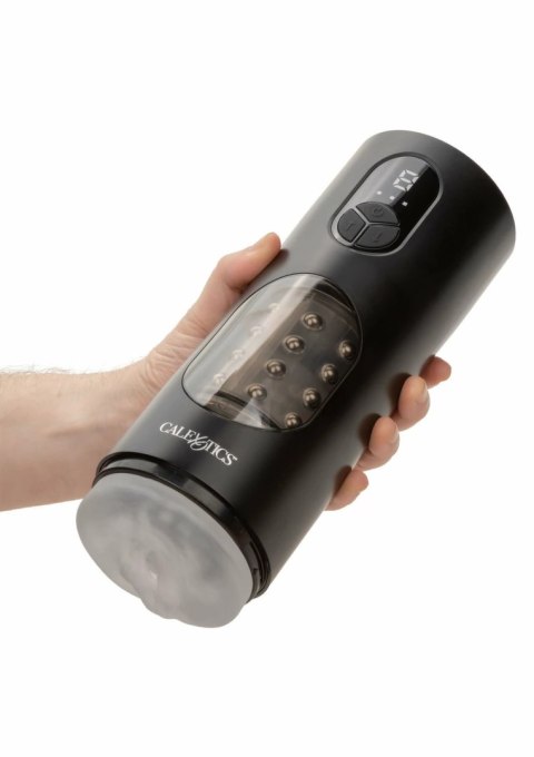 CalExotics Bionic Beaded Power Stroker - maszyna intymna z ruchomymi koralikami, USB-C