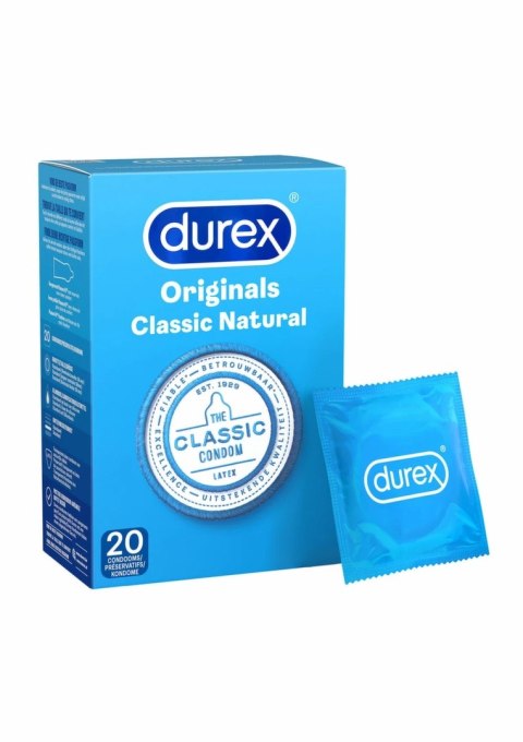 Durex Classic Naturel 3 szt. - prezerwatywy lateksowe, 56 mm