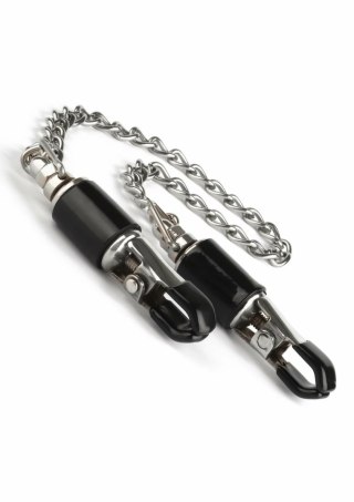 Mr. Steel Barrel Tit Clamps z łańcuszkiem, regulowane, stalowe, 8713221840059