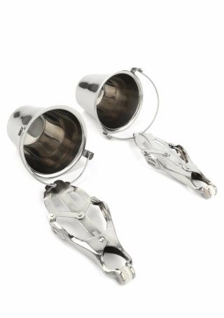 Mr. Steel Nipple Clamps z regulacją i pojemnikami ze stali nierdzewnej