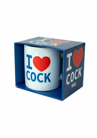 I Love Cock Mug kubek ceramiczny z napisem 330 ml biały